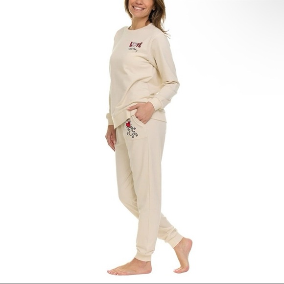 NWT Keith Haring Iconic Graffiti print lounge/pj set size M. Icon art artist - Picture 2 of 7